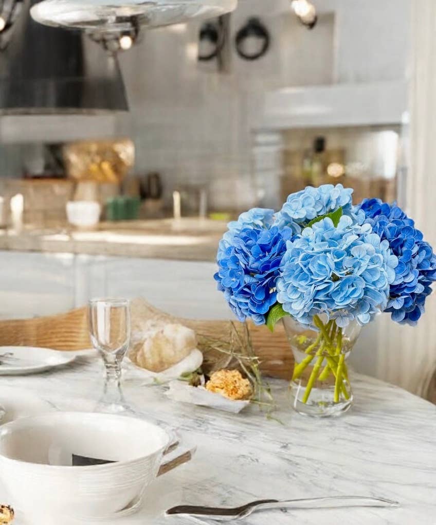 12.5"Real Touch lifelike Hydrangea-6”bloom