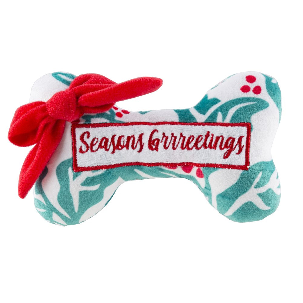 Puppermint Bone Holly Print - Seasons Grrreetings