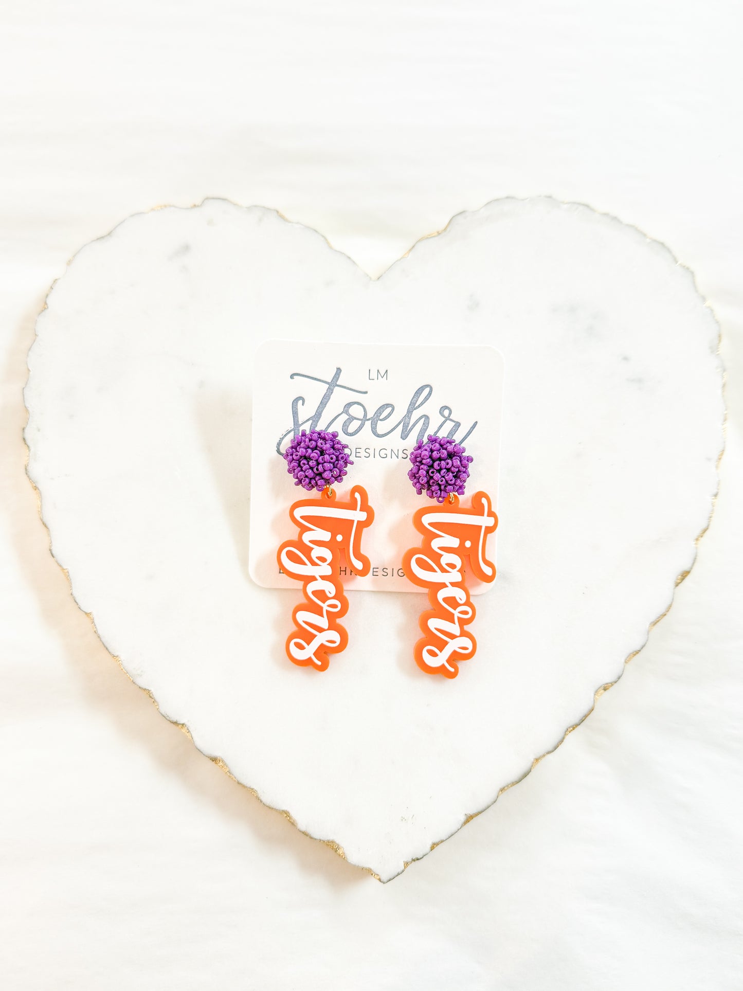 Tigers Beaded Earring