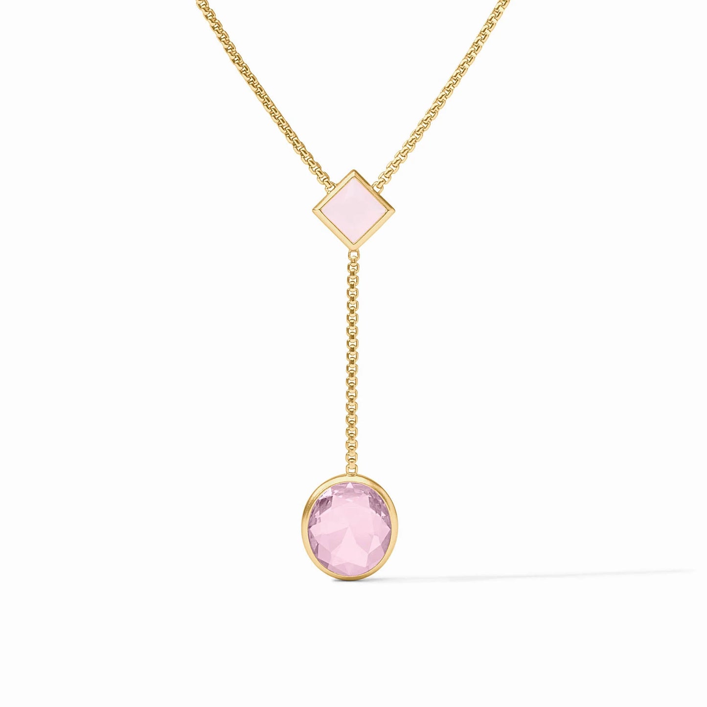 Jolie Lariat Necklace - Rose