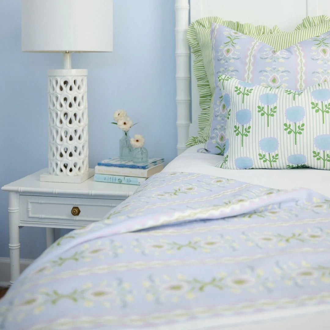 Rosemary Stripe Lavender Throw Blanket
