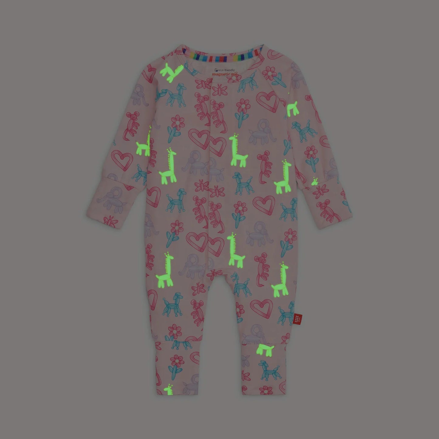 Pink Party Animals (Glow in the Dark) Convertible Coverall