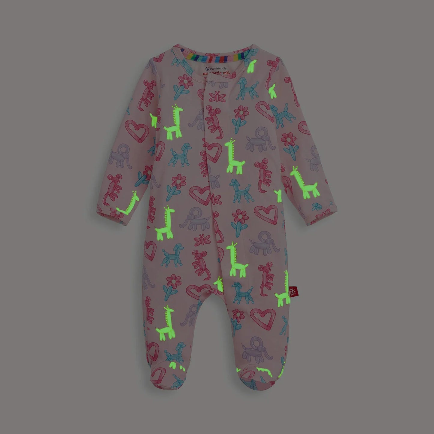 Pink Party Animals (Glow in the Dark) Magnetic Footie