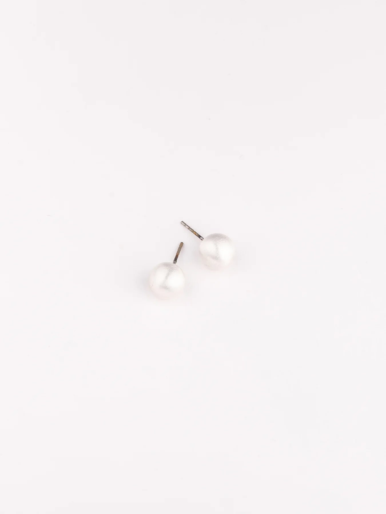 Grenada Silver Brushed Medium Earrings