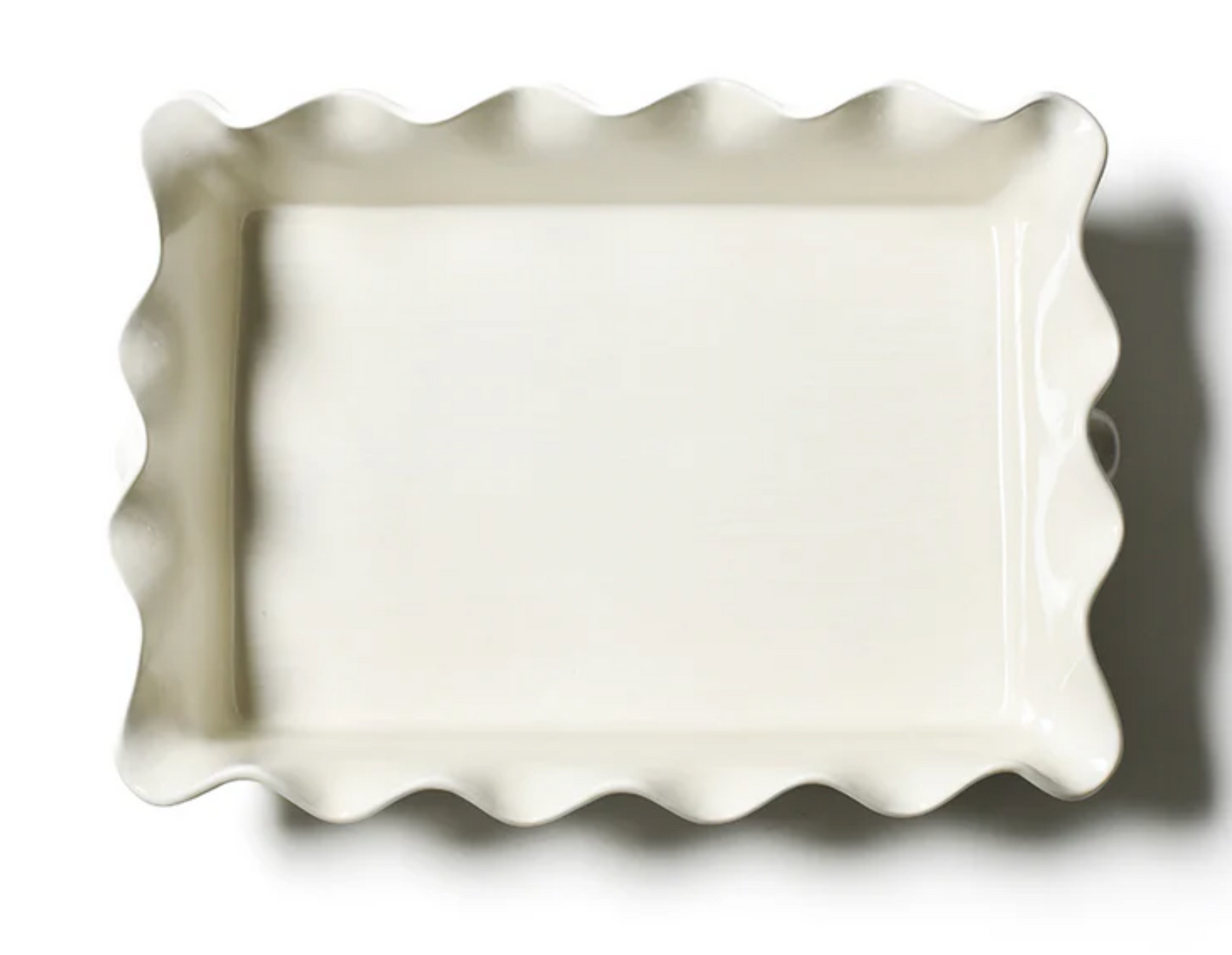 Signature Ruffle 14 Casserole White