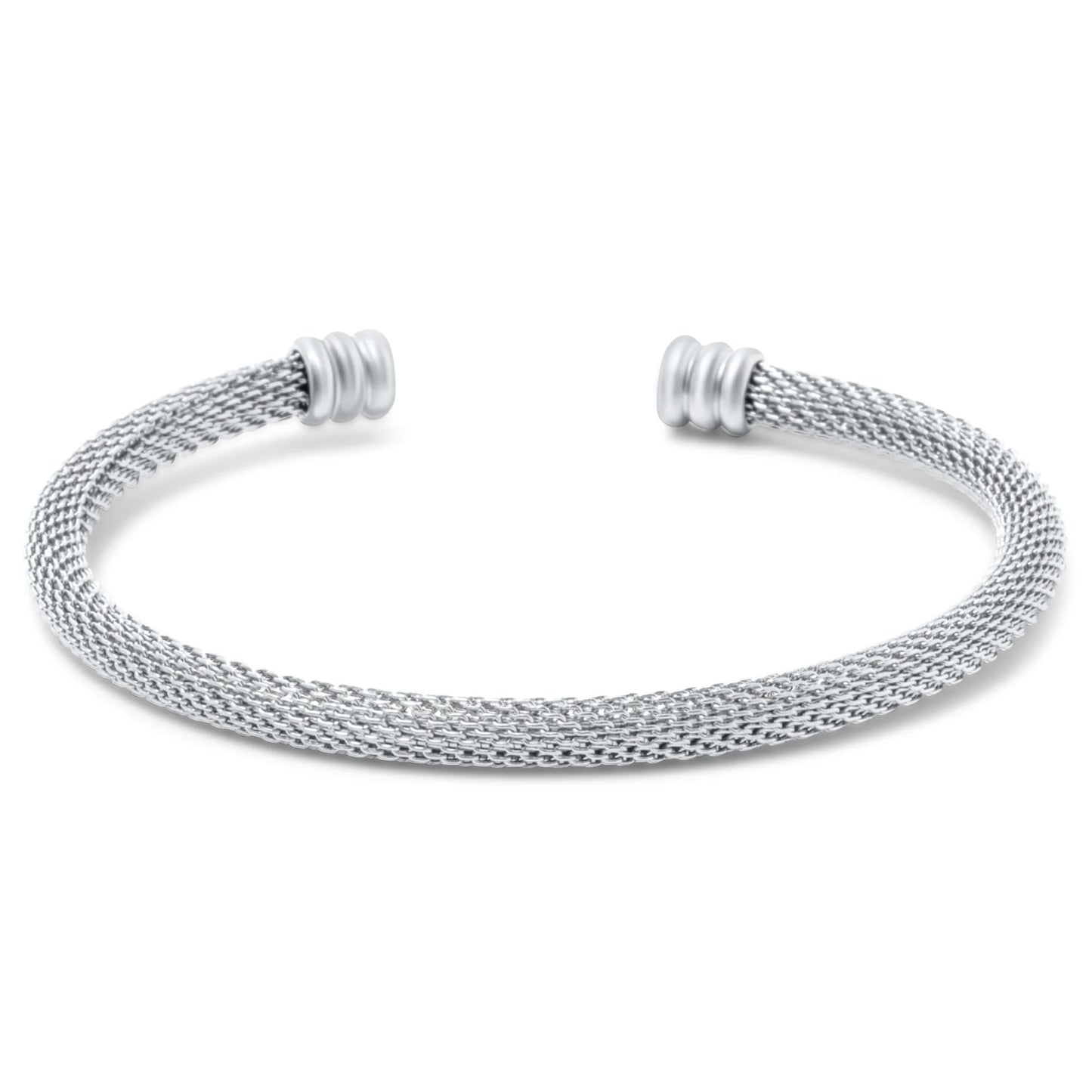 Silver Sinclair Mesh Cuff