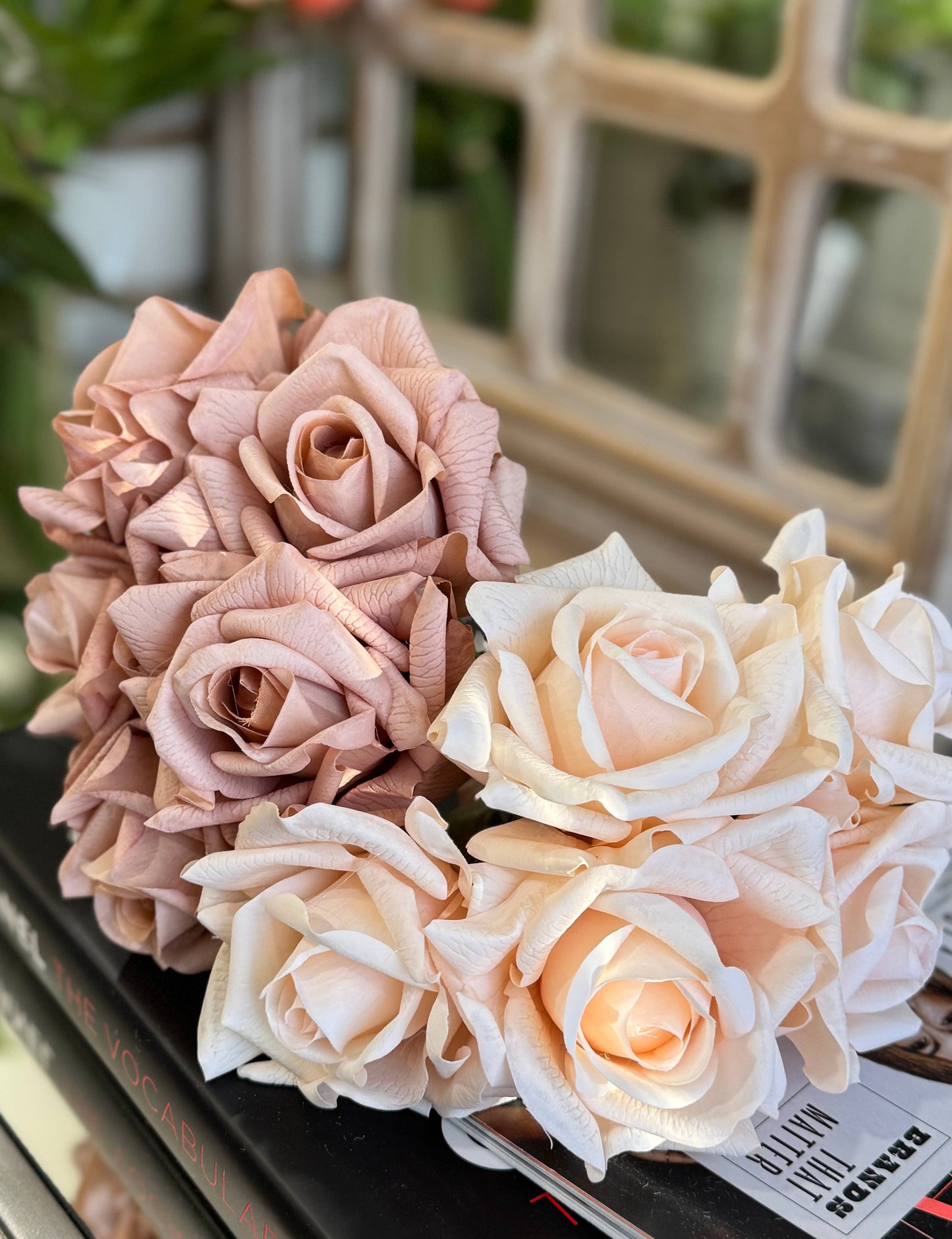 Real Touch Pack of 5 Large bloom Rose