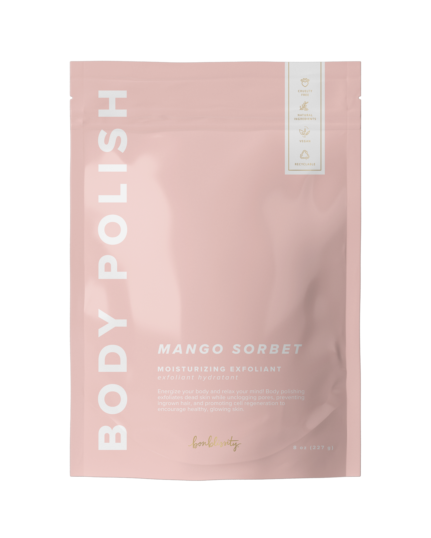Body Polish Scrub w/Gold Spoon - Mango Sorbet