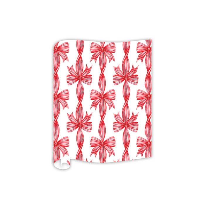 Red Stripe Bow Stripes with TwistTable Runner