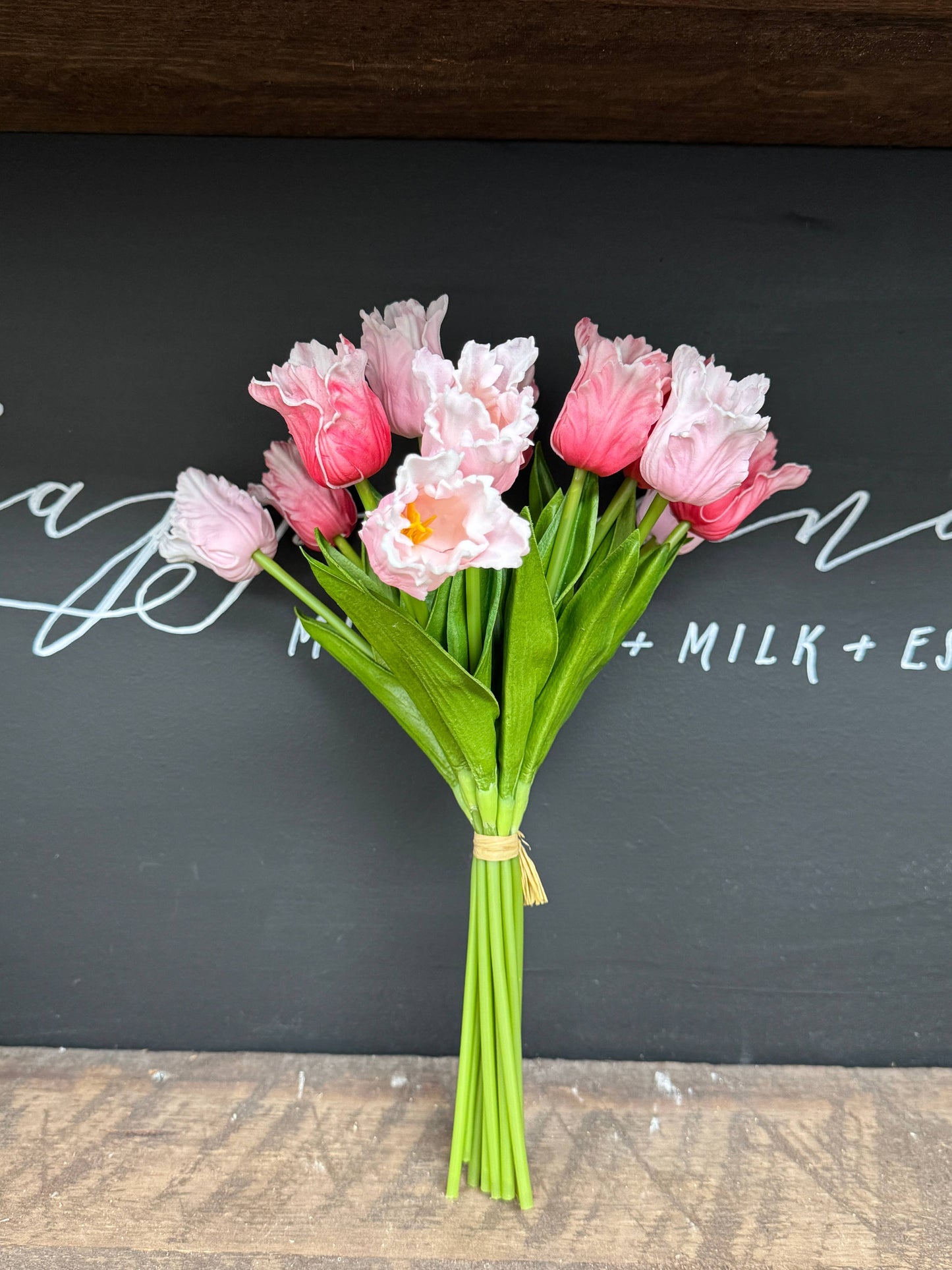 14" Dozen Elegant Colorful Real Touch Parrot Mini Tulip