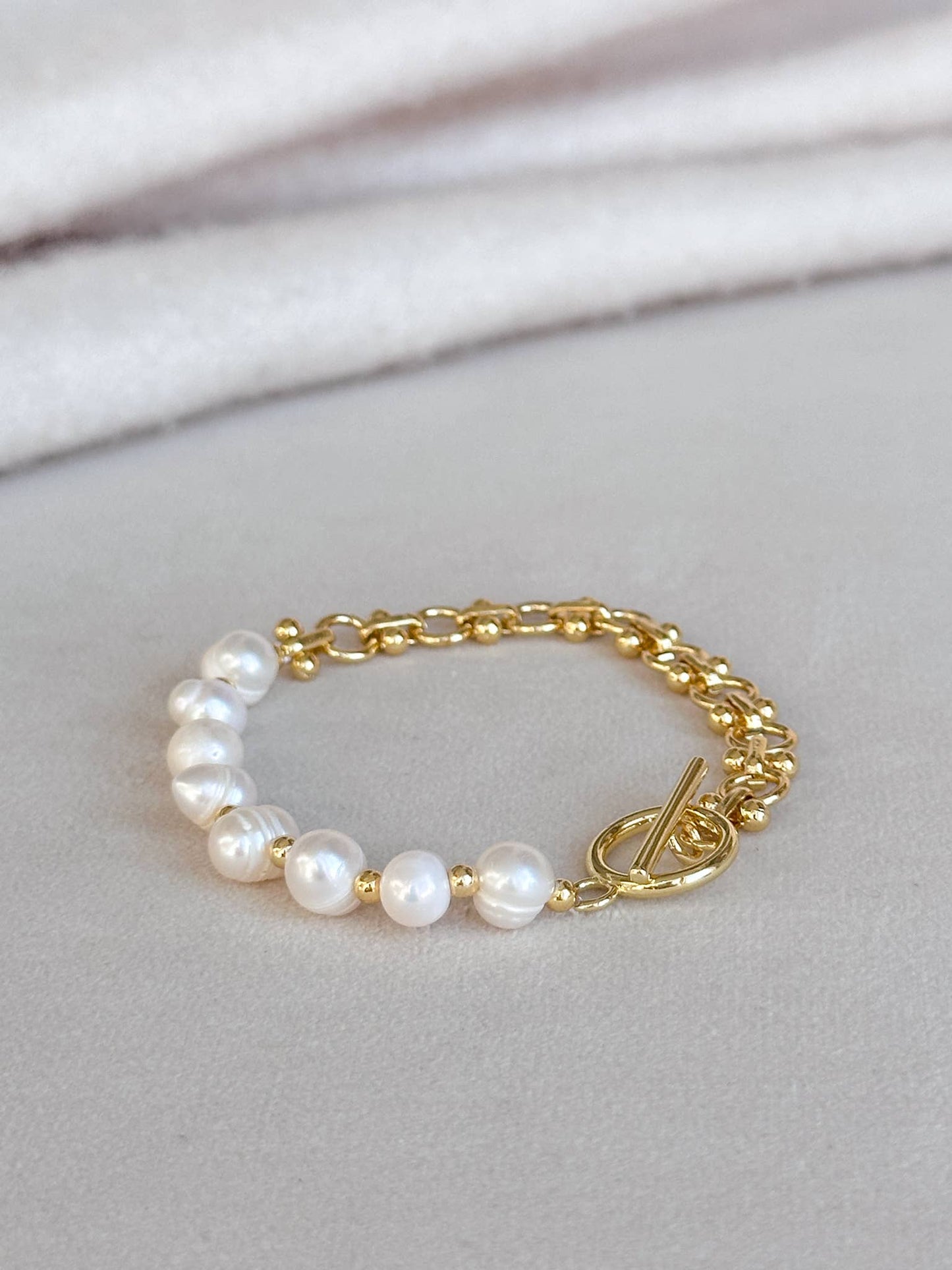 Pearl And Loop Bracelet