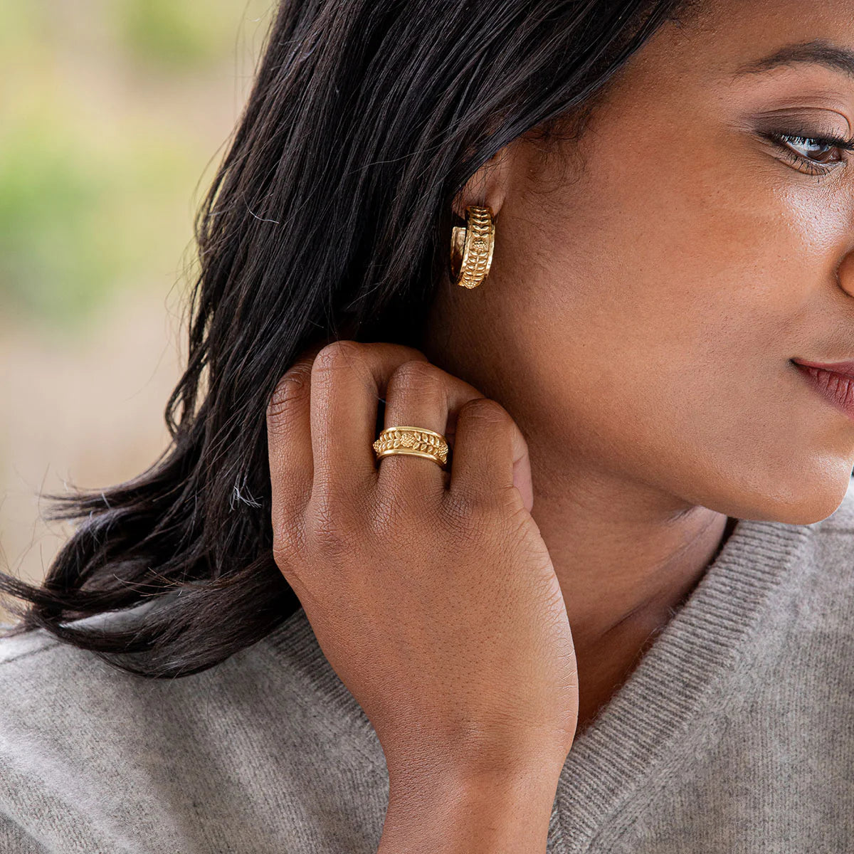 Berry Vine Small Hoop Earrings