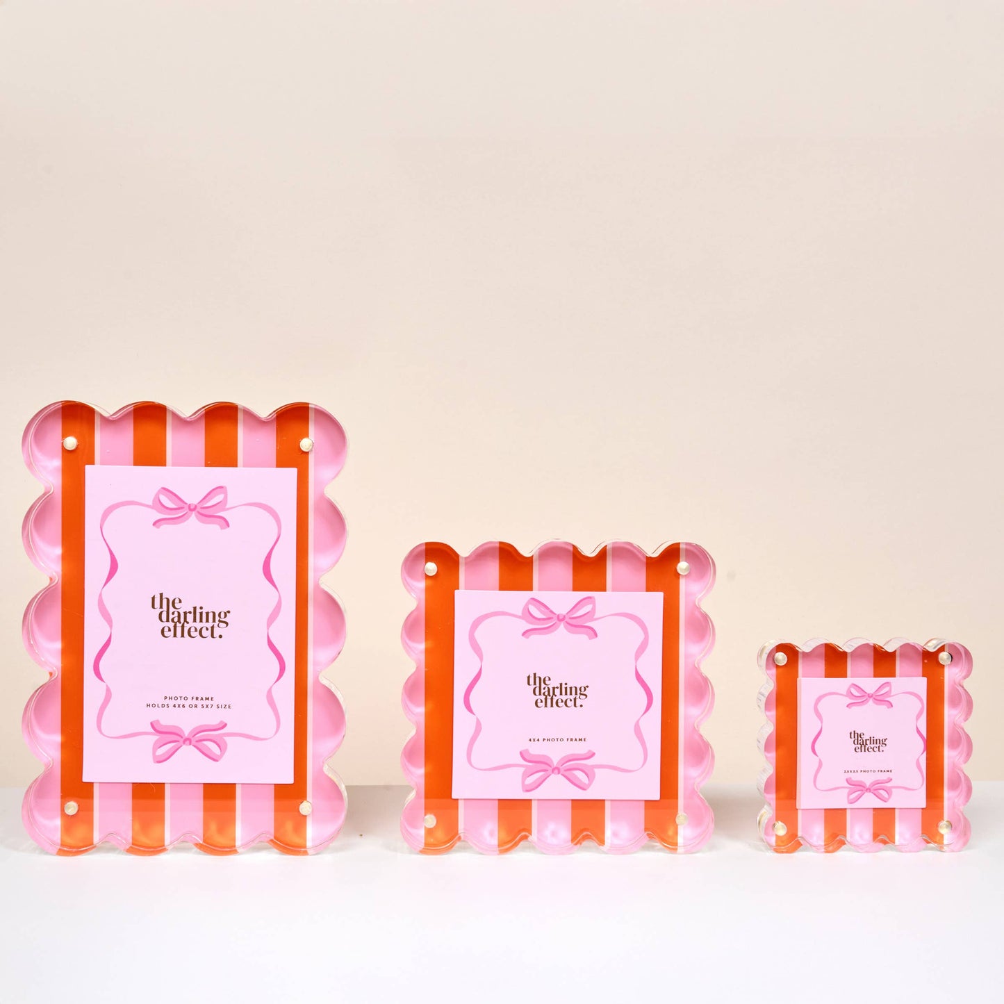 Little Moments Acrylic Picture Frame–Sicily Stripes Pink