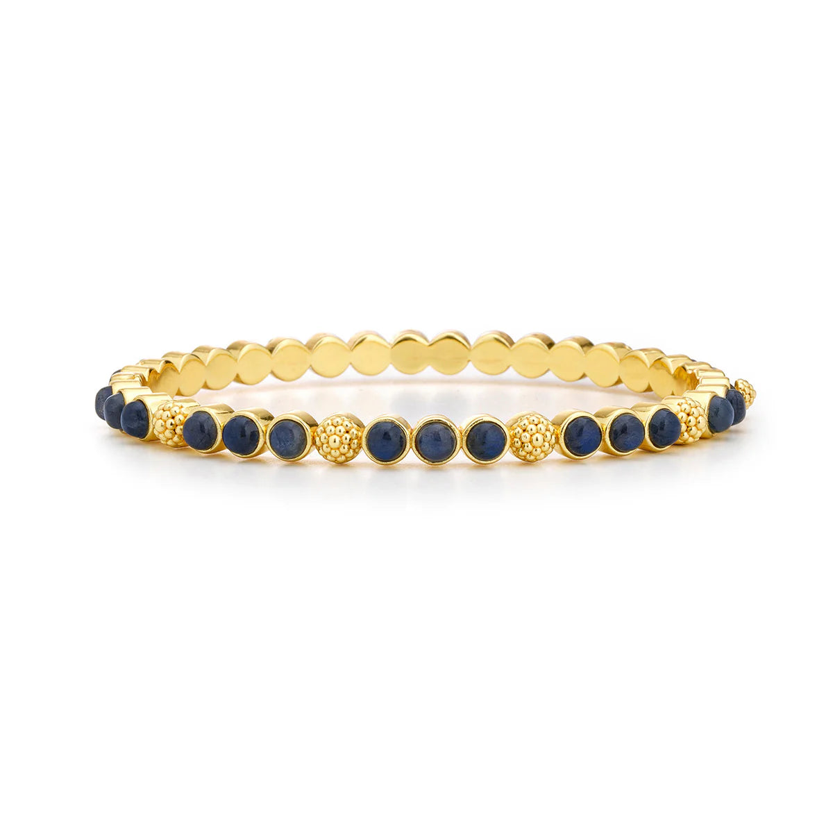 Berry Gem Petite Hinge Bangle - Blue Labradorite