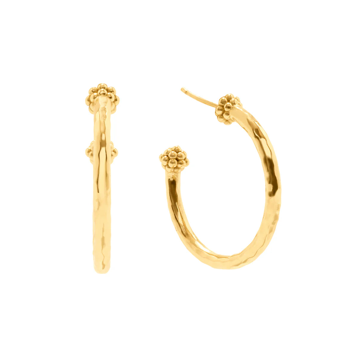 Berry Slice Medium Hoops - Gold