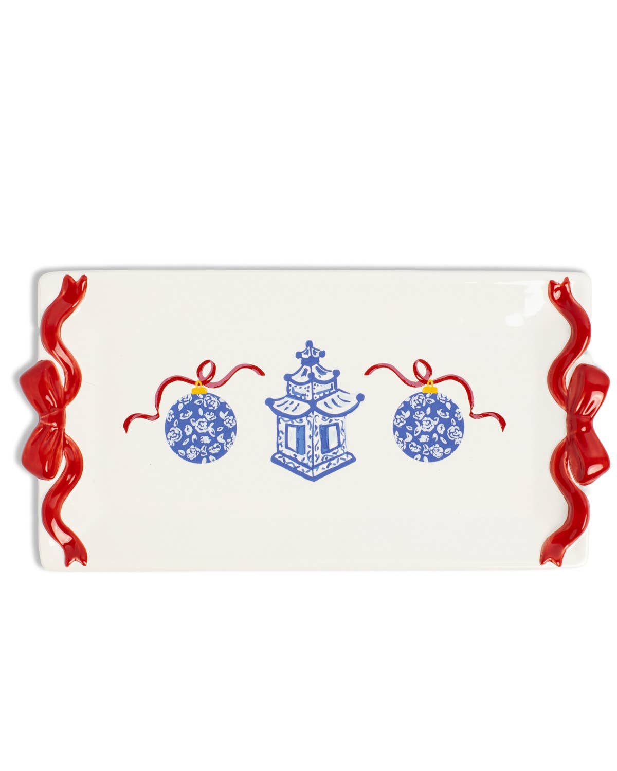 Bow Chinoiserie Rectangle Platter 12x6.5
