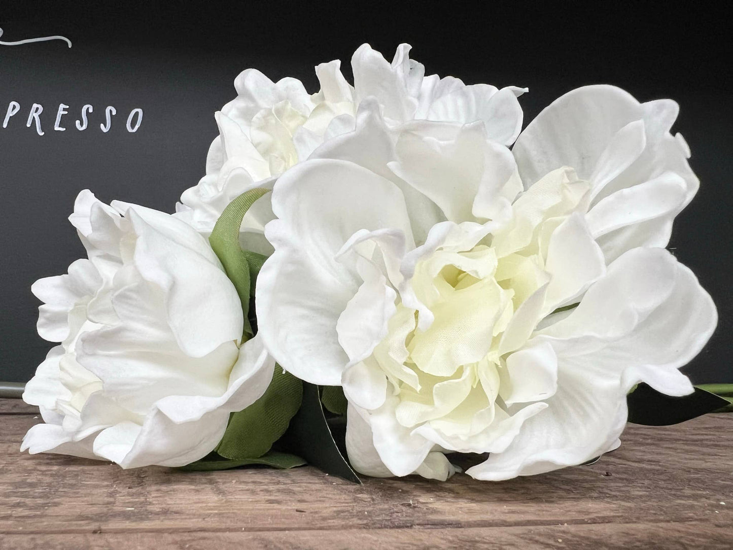 16"-5-stem Bundled-Real Touch Peony Blossom