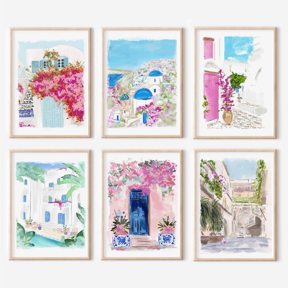 SANTORINI BLUES - Art Print