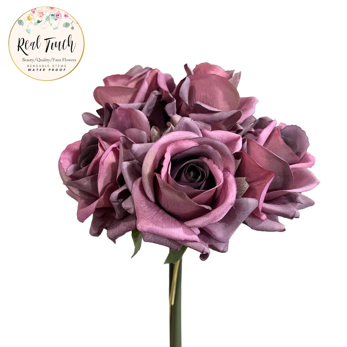 Real Touch Pack of 5 Large bloom Rose