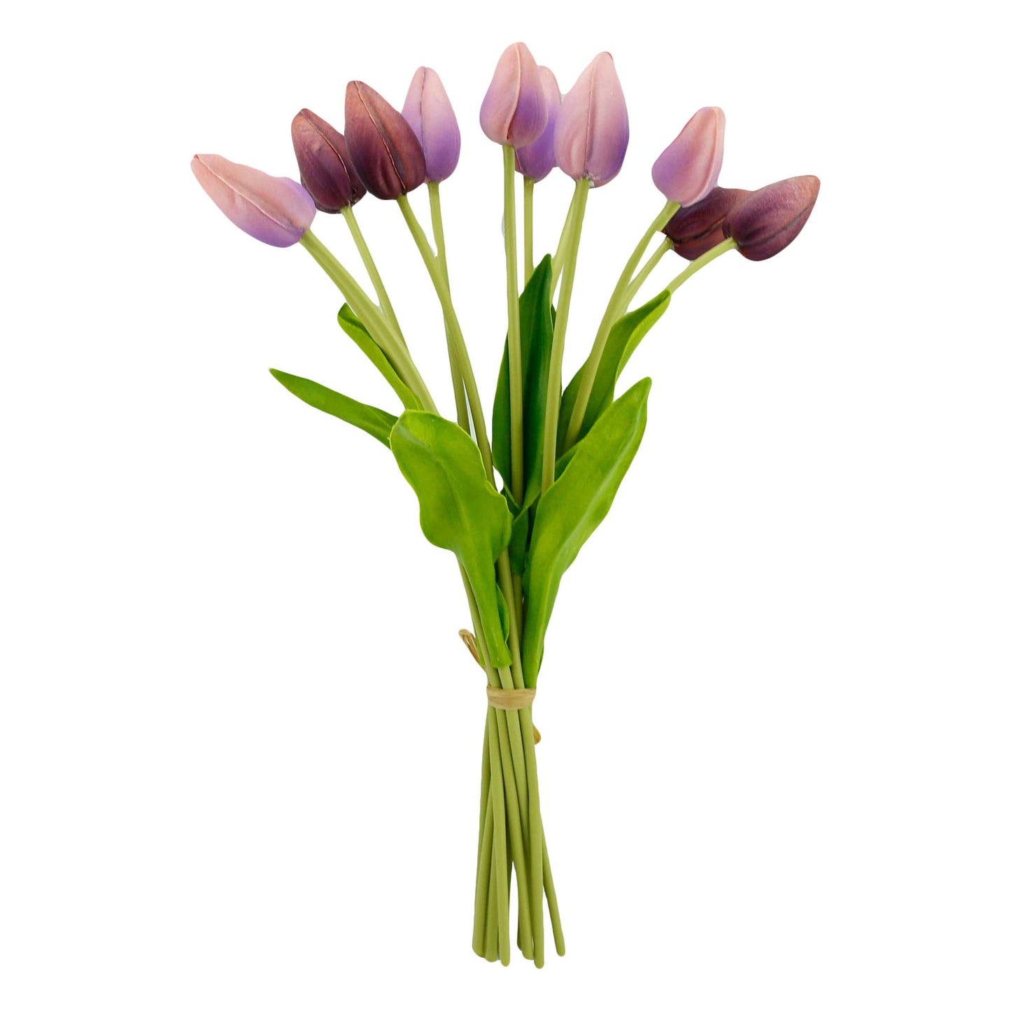 18"One Dozen-Long stem Real Touch Tulip Bud bouquet