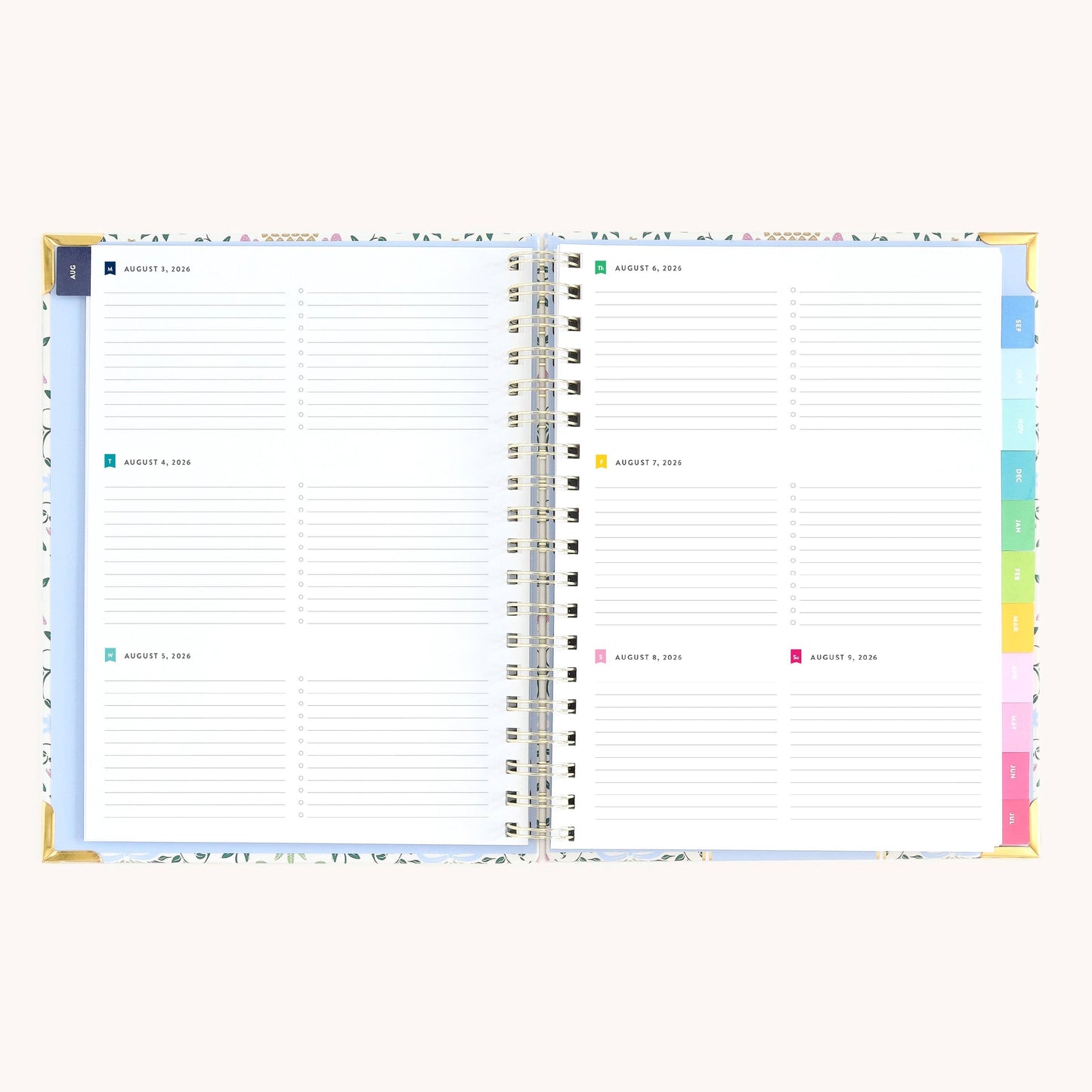 2026-2027 Spiral Weekly Simplified Planner - Pineapple Charm