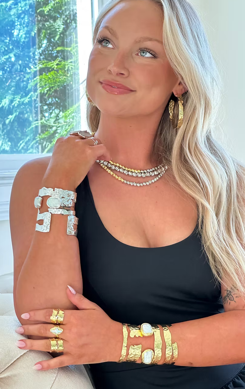 Double Plated Cuff - Silver