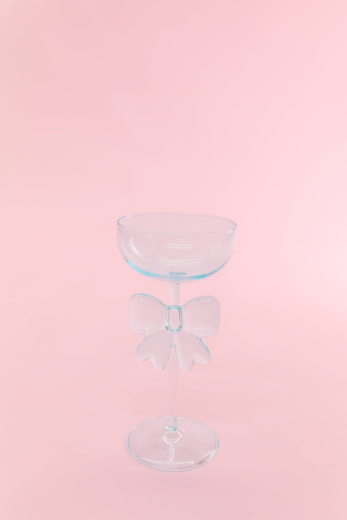 Bow & Bubbly - Pink Coupe Wine Glass