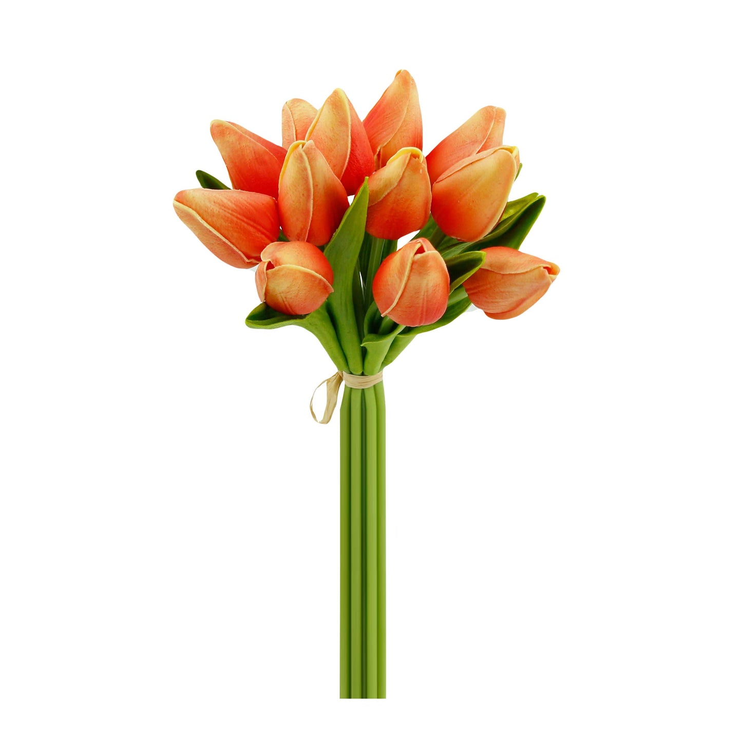 1 Dozen Real Touch Tulip Bud bouquet-10.5"