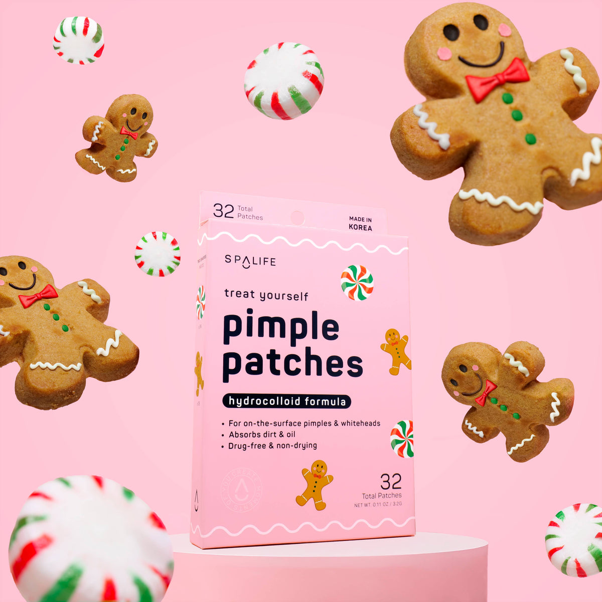 Christmas Holiday Gingerbread & Candies Pimple Patches 72 ct