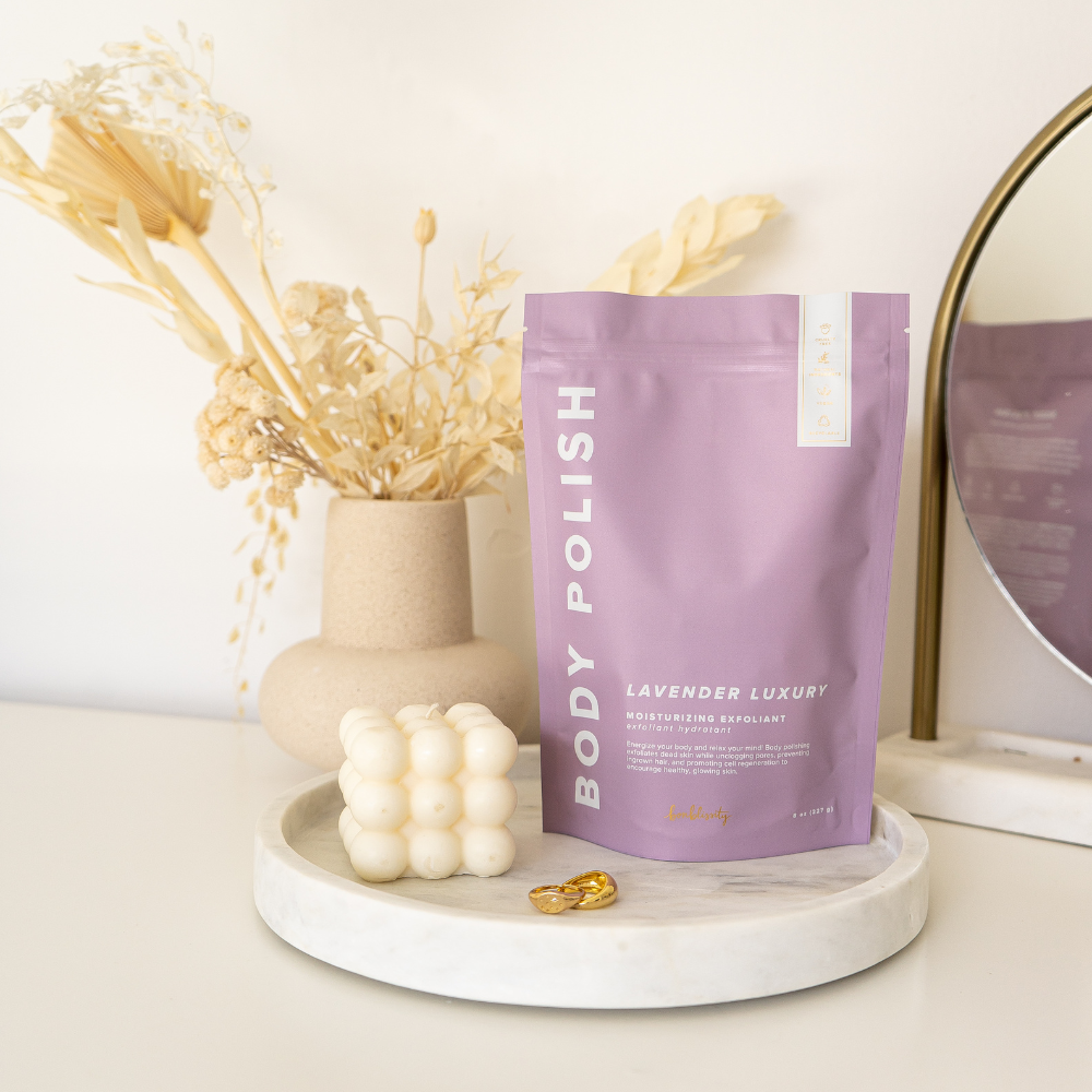Body Polish Scrub w/Gold Spoon - Lavender Luxury