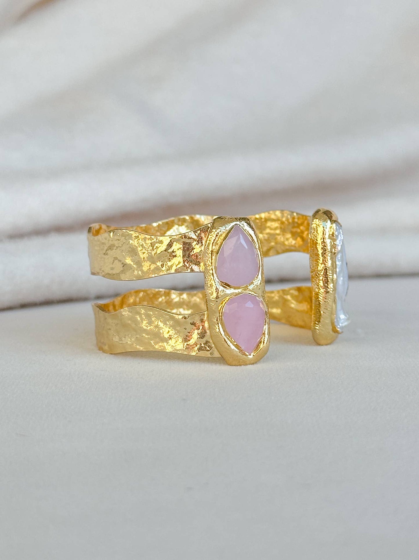 Double Cuff - Pink/Pearl