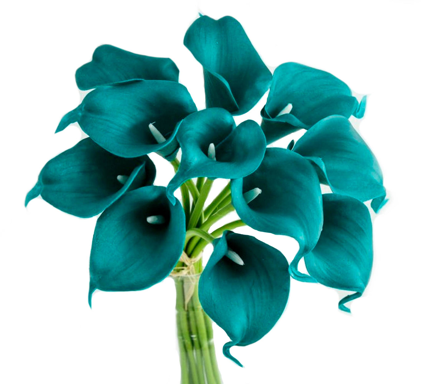 Pack of 10-real touch calla lily green color palette
