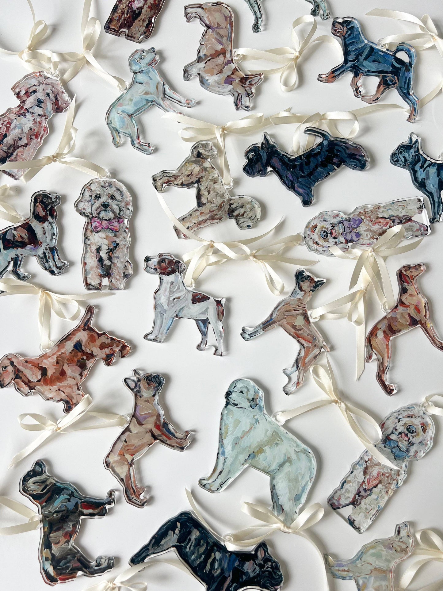 "Frenchie White" Ornament