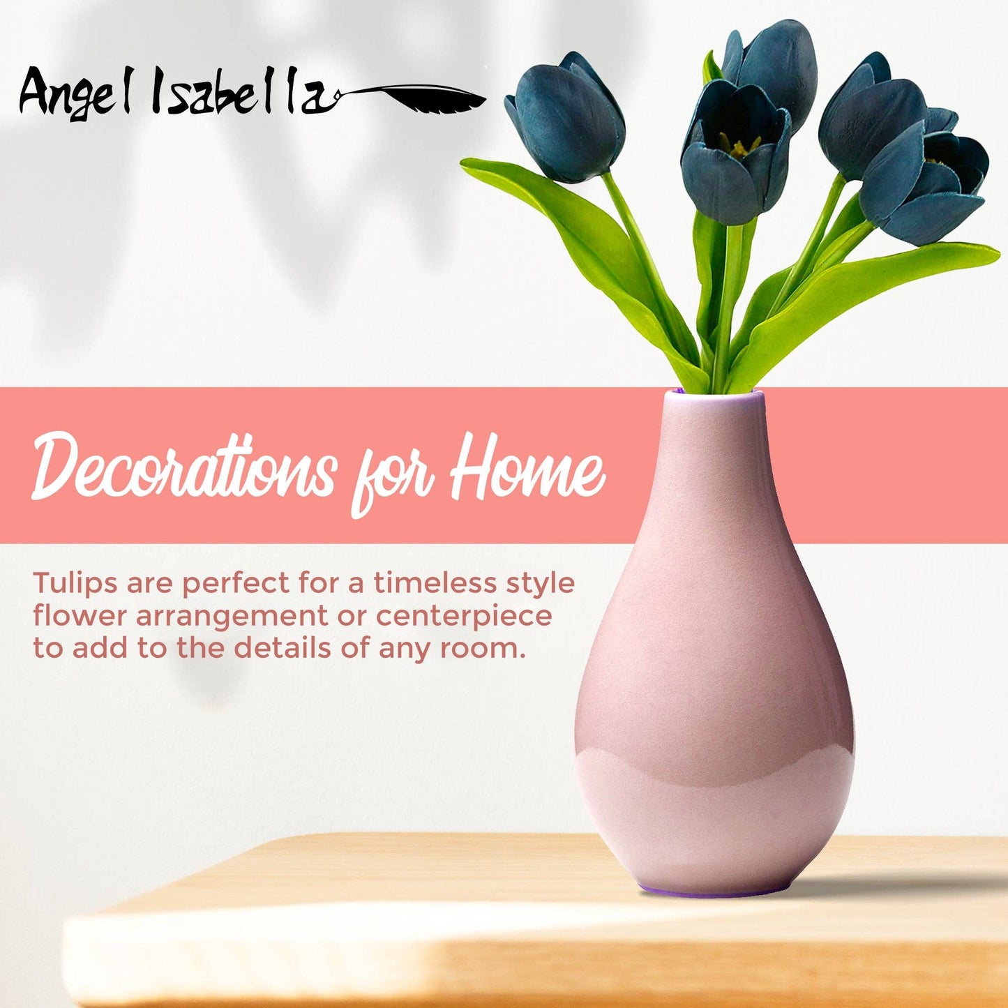 Pack of 5-stems Real Touch medium open tulip
