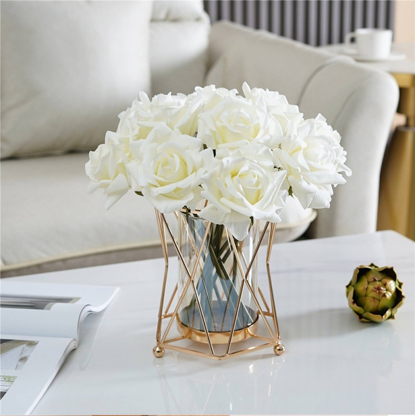 Real Touch Pack of 5 Large bloom Rose