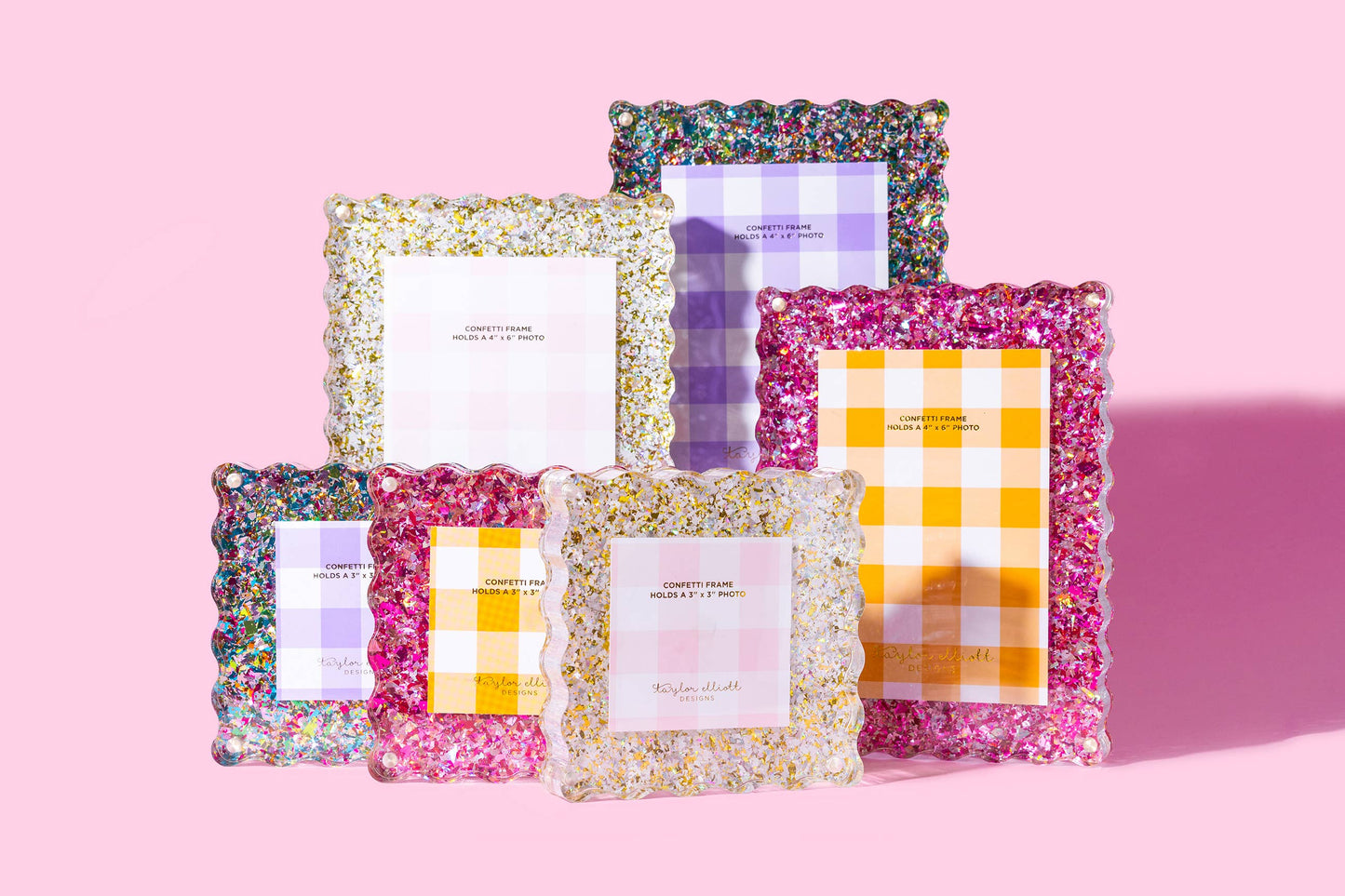 Picture Frame - Small - Pearl + Gold Confetti