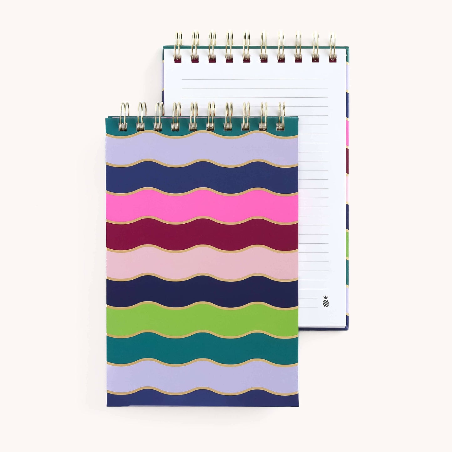 Rainbow Row Top Spiral Notepad