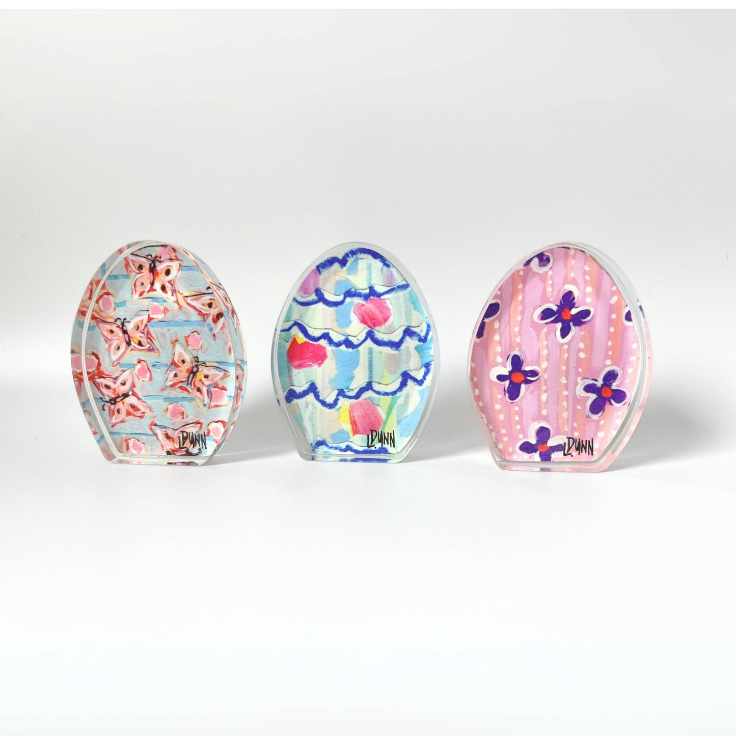 Bitty Purple Floral Easter Egg