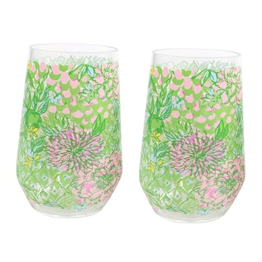 Acrylic Wine Set Lime Feeling