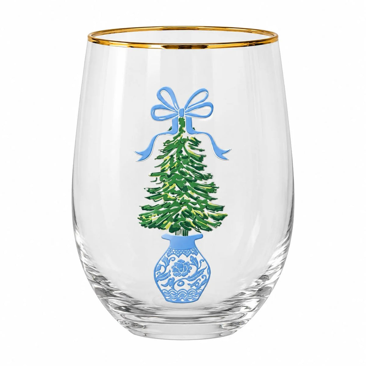 Winter Pines Stemless Wine Glass