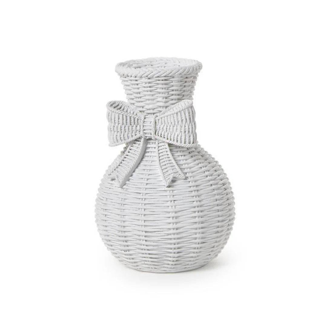 White Vases with Bow | Two's Company