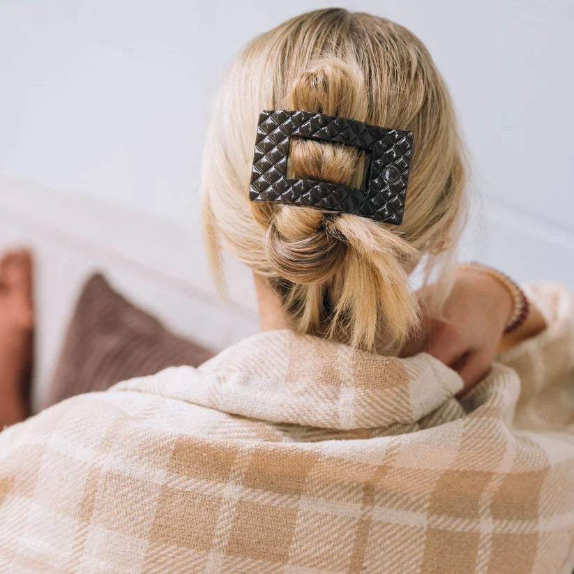 Truly Taupe Quilted Rectangle Clip