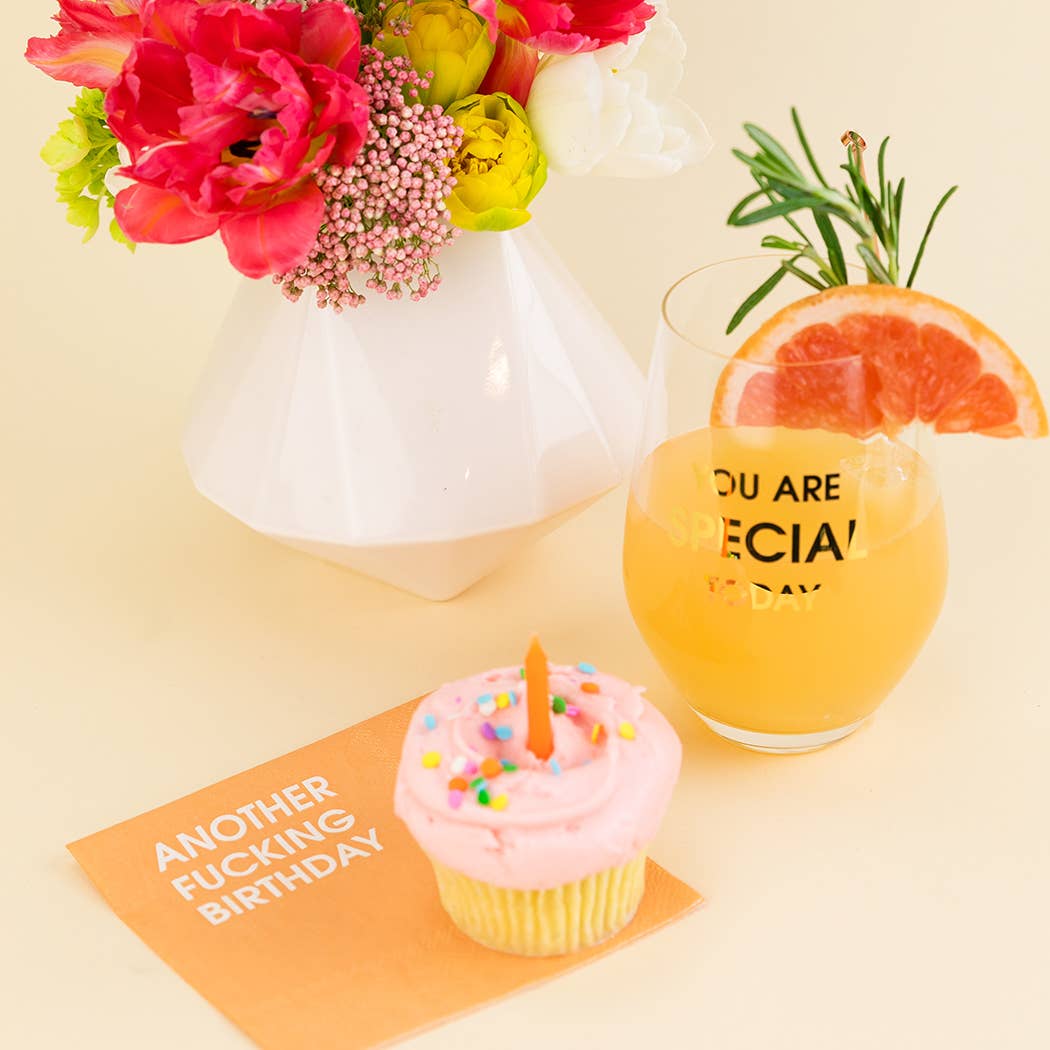 You Are Special Today - Gold Foil Stemless Wine Glass