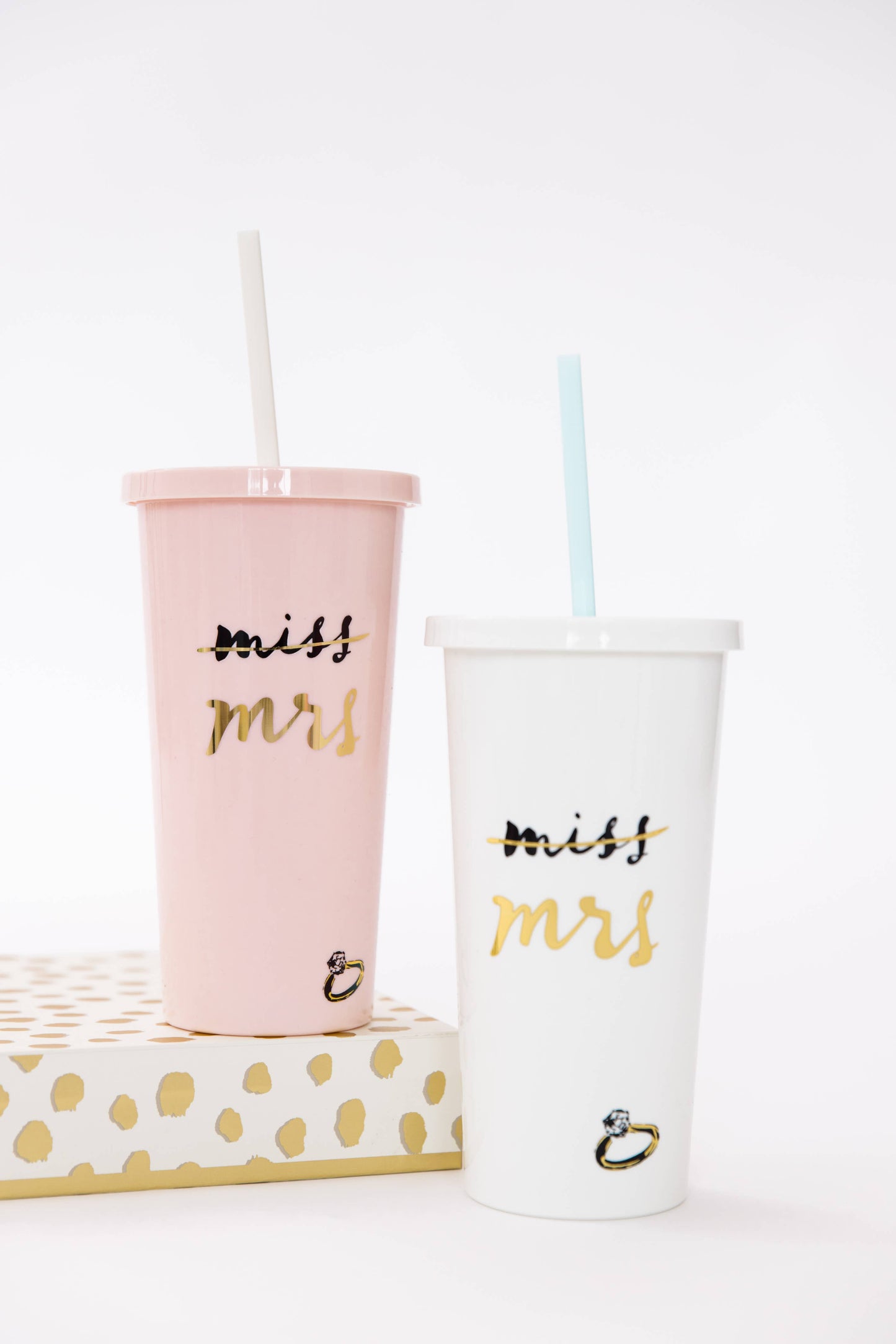 Tumbler With Straw, Miss To Mrs.