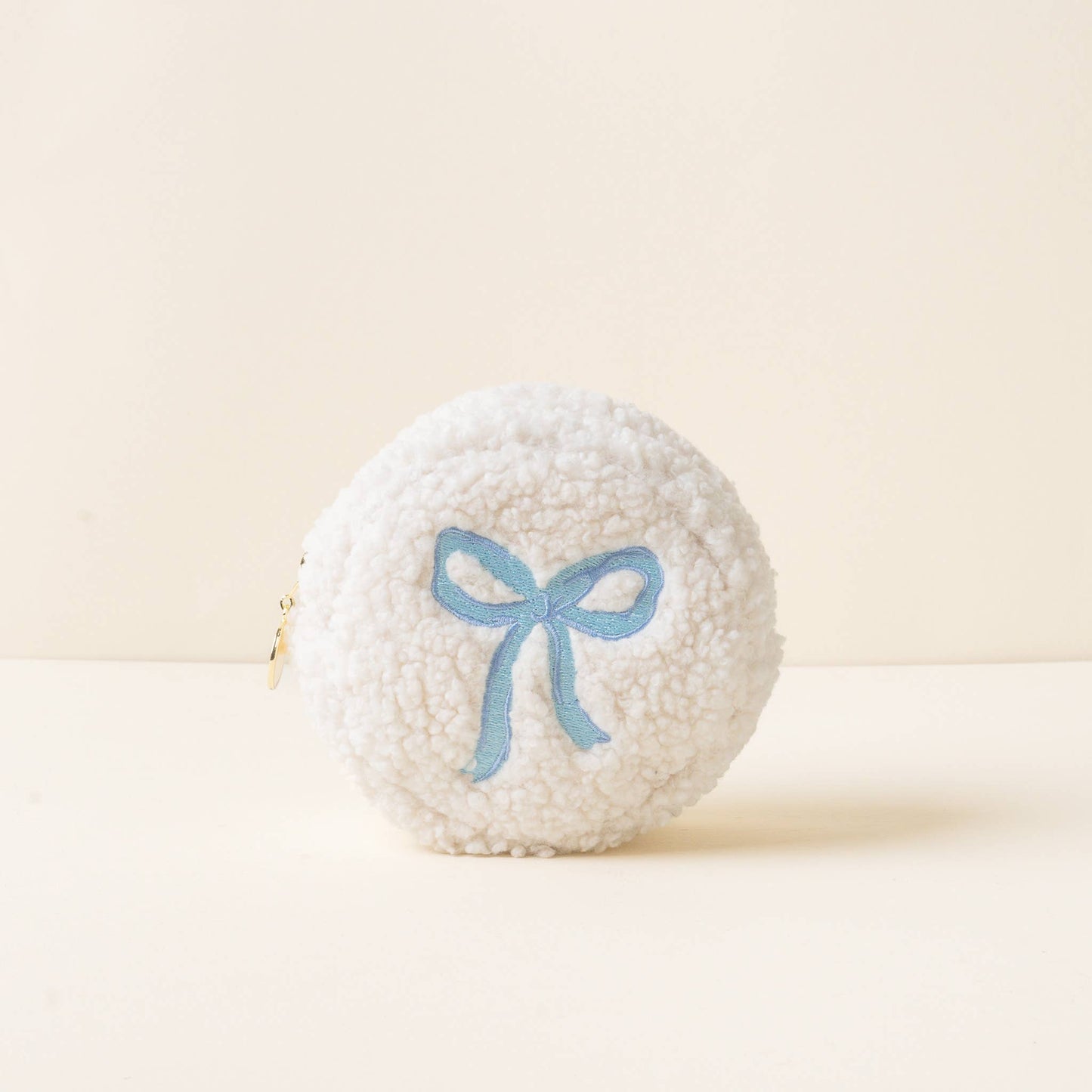 Blue Bow Teddy Pouch