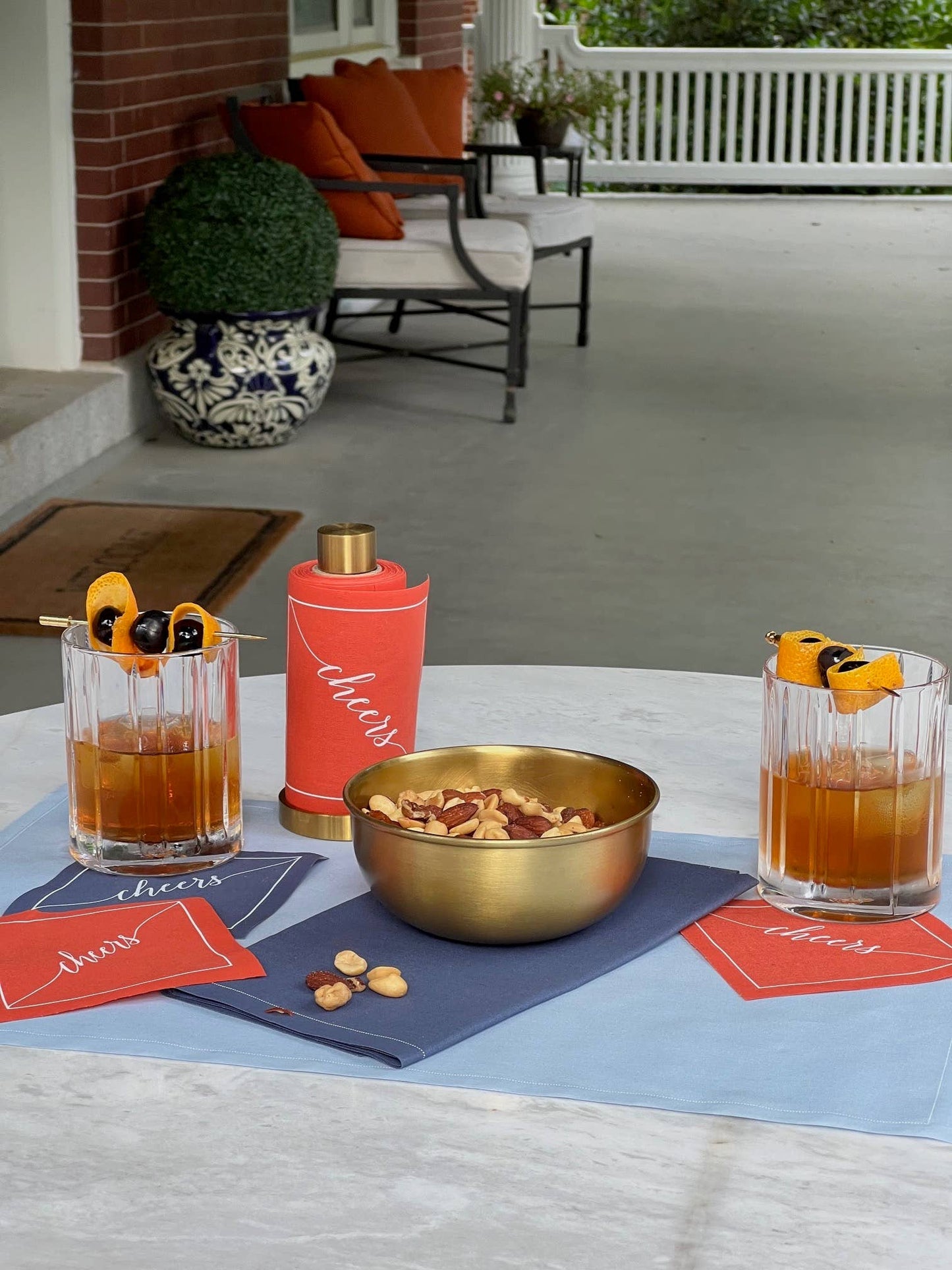 Late Sunset Cheers Luxury Disposable Cotton Napkins