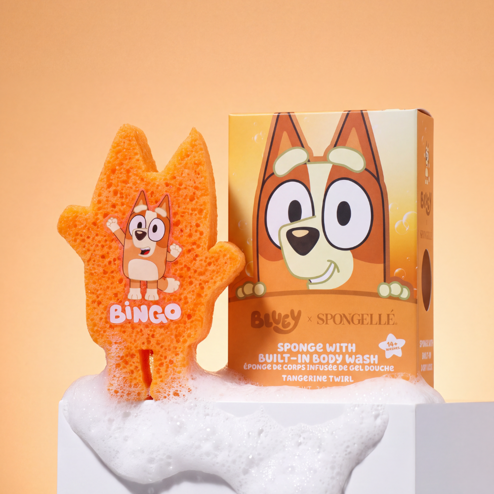 Bingo Tangerine Twirl Body Buffer | Bluey x Spongellé
