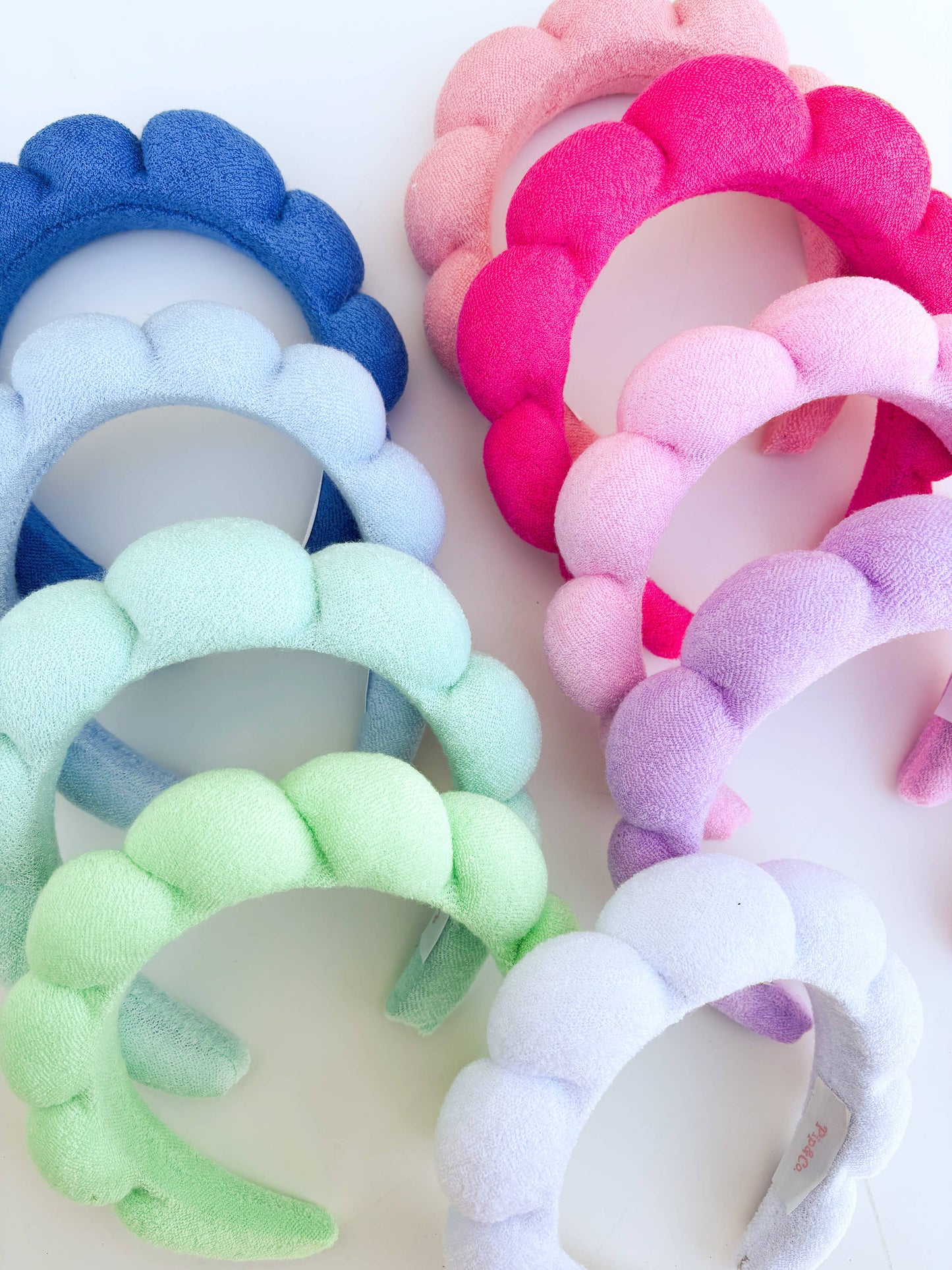 Pink Puffy Terrycloth Plush Spa Headband