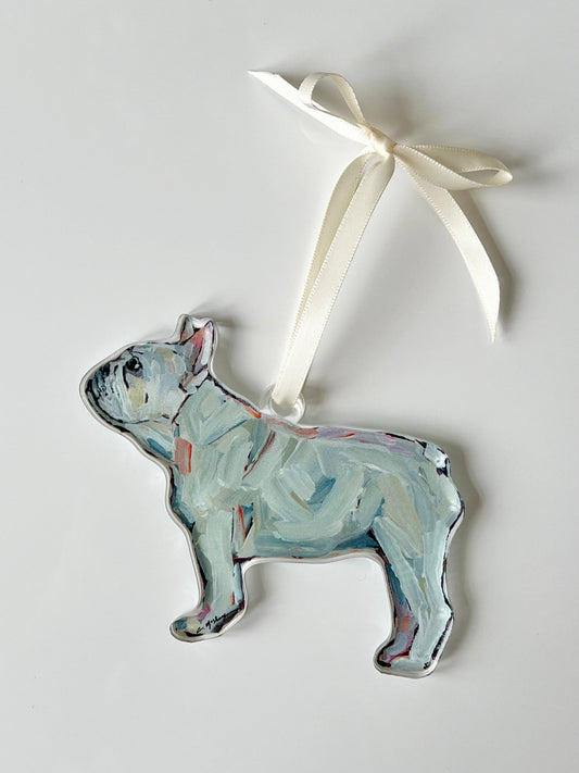 "Frenchie White" Ornament
