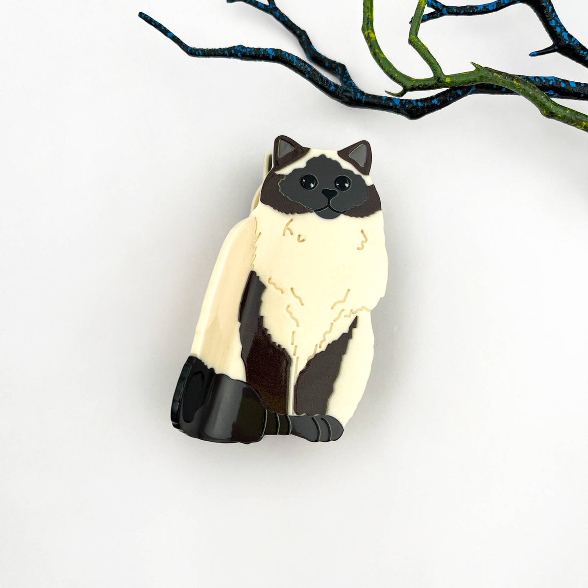 Creative Black Cat Acetate Animal Hair Claw Clip